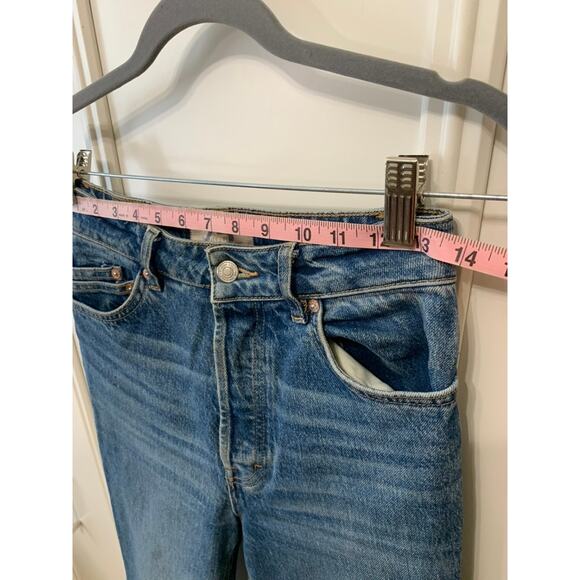 We The Free Jeans Women's High Waist Straight Leg Denim Jeans Blue Size 25 - Picture 8 of 9